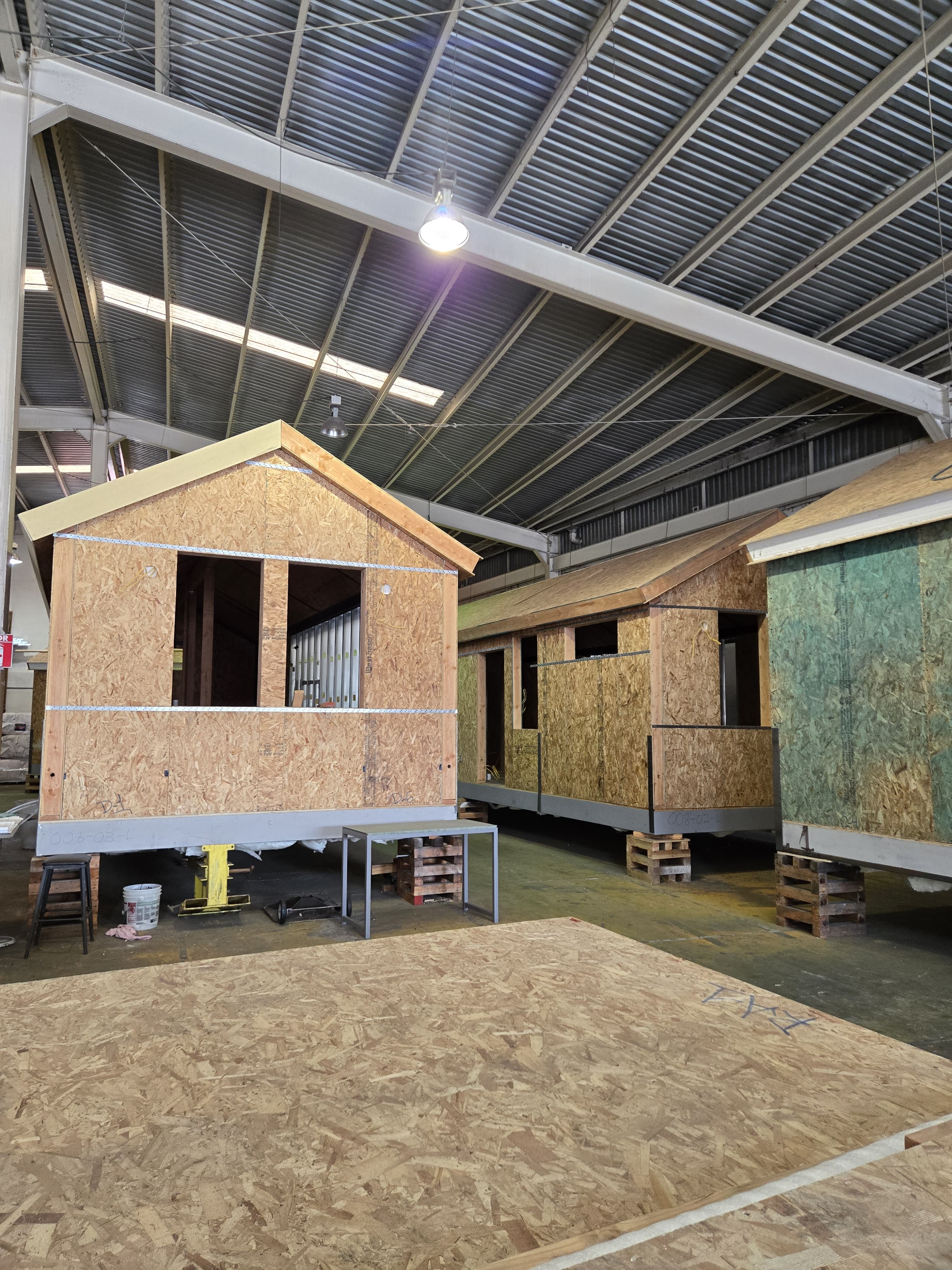 Prefab ADU fabrication in factory