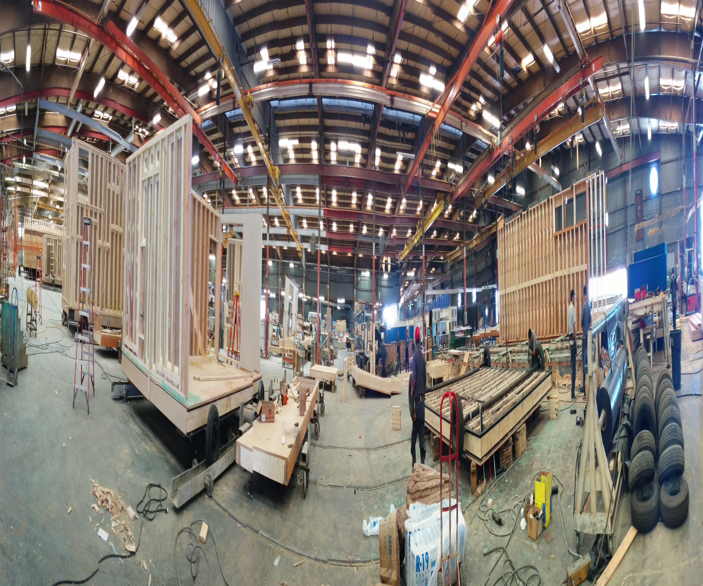 Fisheye view in factory